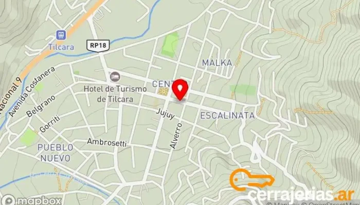 mapa de Hotel Belgrano Hotel en Tilcara