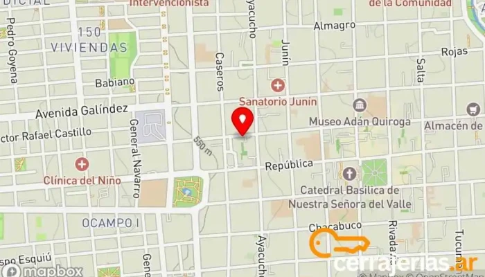 mapa de Hotel Casino Catamarca Hotel en San Fernando del Valle de Catamarca