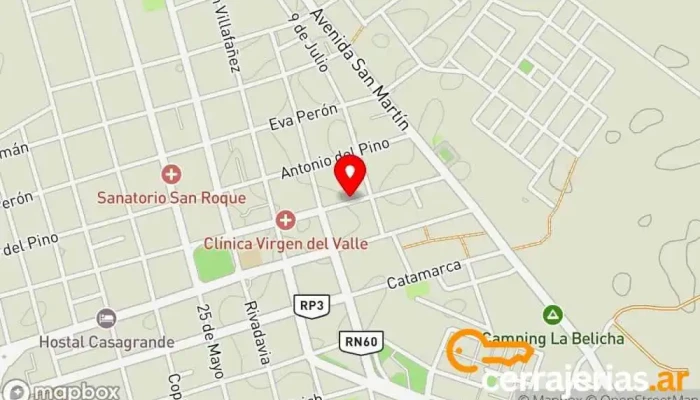 mapa de Hotel Nicolás Tinogasta Complejo hotelero en Tinogasta