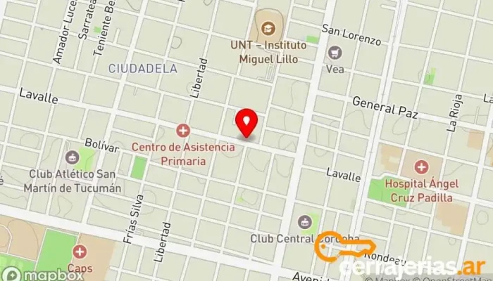 mapa de I.D.E.A. Tucuman Fábrica de muebles en San Miguel de Tucumán