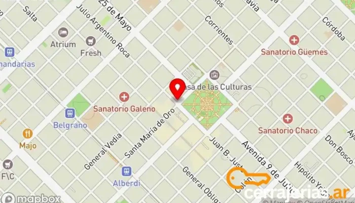 mapa de Iglesia Catedral de Resistencia - Parroquia San Fernando y Santo Cura Brochero Iglesia católica en Resistencia