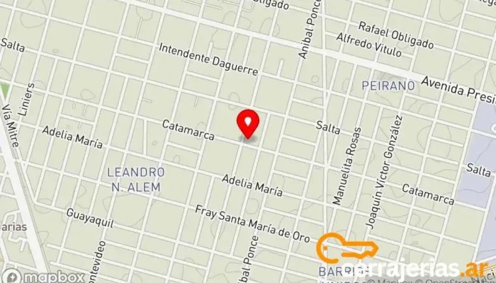 mapa de Iglesia Cielos Abiertos Río Cuarto Iglesia en Río Cuarto