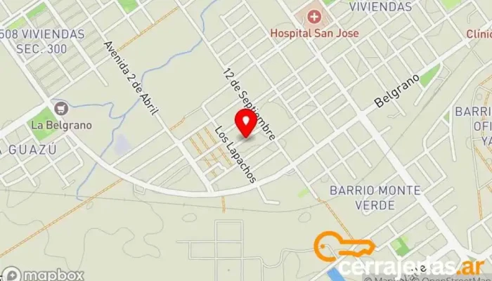 mapa de JL Aluminios Vidrieria Proveedor de maquinaria de construcción en Paso de los Libres