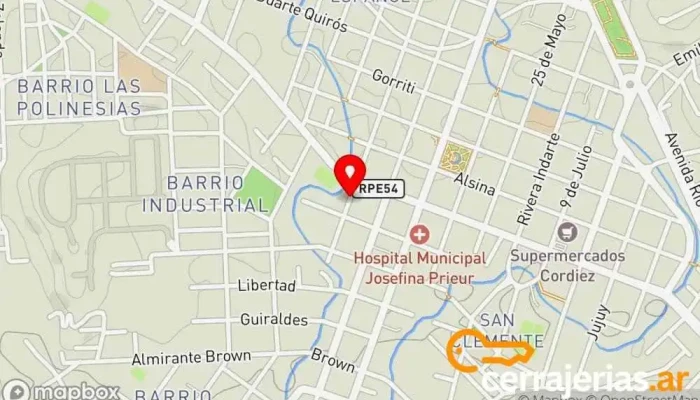 mapa de JM ABERTURAS cba Ventana de aluminio en Villa Allende