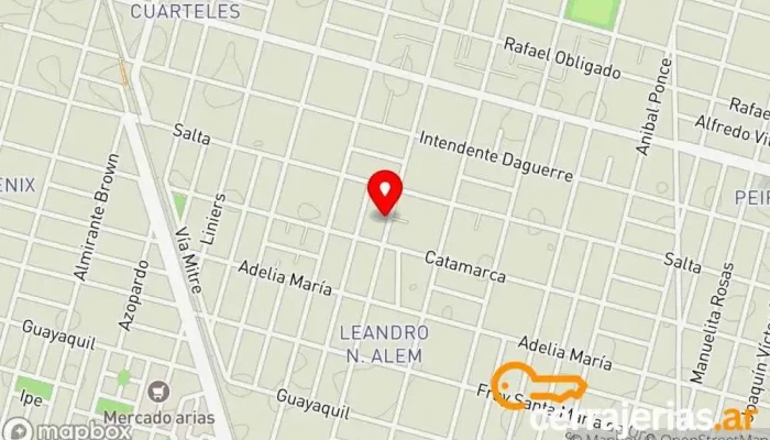 mapa de Jm Aberturas y Pinturerías Pinturería en Río Cuarto