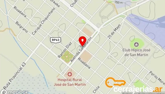 mapa de Jose de San Martin  en Jose de San Martin