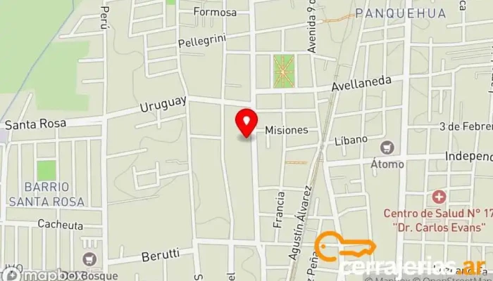 mapa de Juzgado de Familia Las Heras Oficina de la Administración en Las Heras