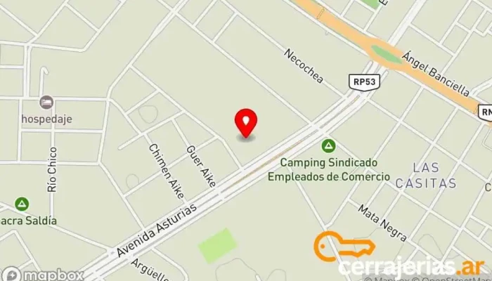 mapa de Kalmat Proveedor de materiales de construcción en Z9400 Río Gallegos