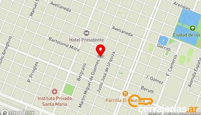 mapa de KM Computers Tienda de informática, Servicio de reparación de ordenadores, Establecimiento de reparación de artículos electrónicos en Sáenz Peña