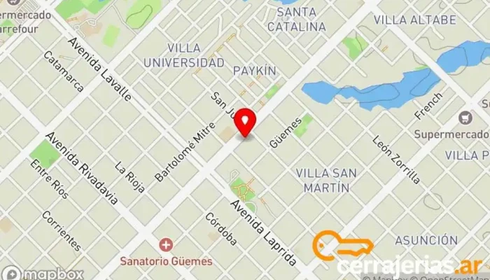 mapa de La Bella | Colchónes, Sommier y Juegos de Living Colchonería, Fábrica de muebles en Resistencia