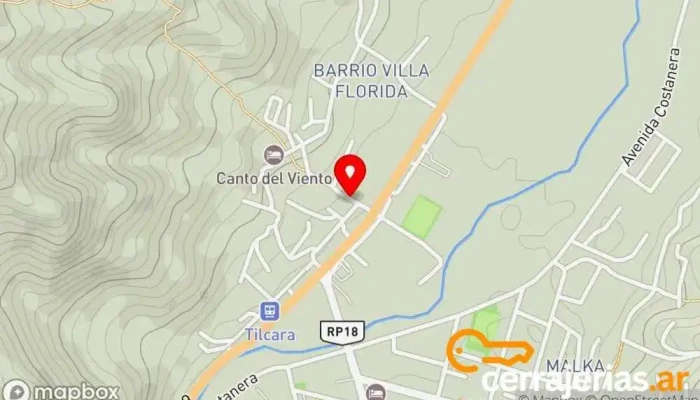 mapa de La Calabaza Casa rural en Tilcara