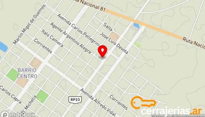 mapa de la cantina 24 hs Bar en Palo Santo