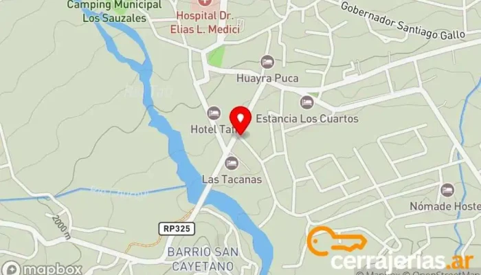 mapa de La Casa de Susana Bed & Breakfast en Tafí del Valle
