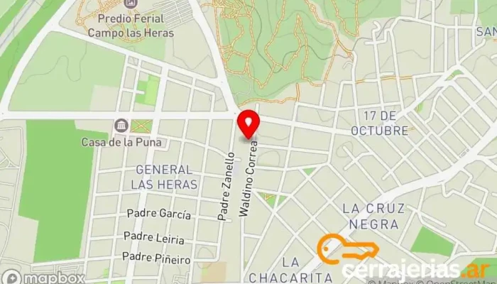 mapa de La Chacarita apart  en San Fernando del Valle de Catamarca