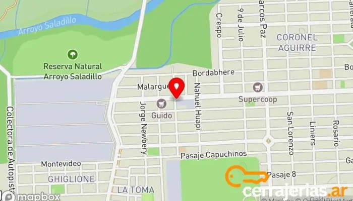 mapa de La Económica Tienda de materiales para la construcción en Villa Gdor. Galvez