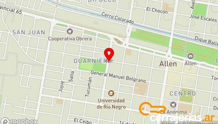 mapa de La esquina de allen aberturas Tienda de herramientas en Allen