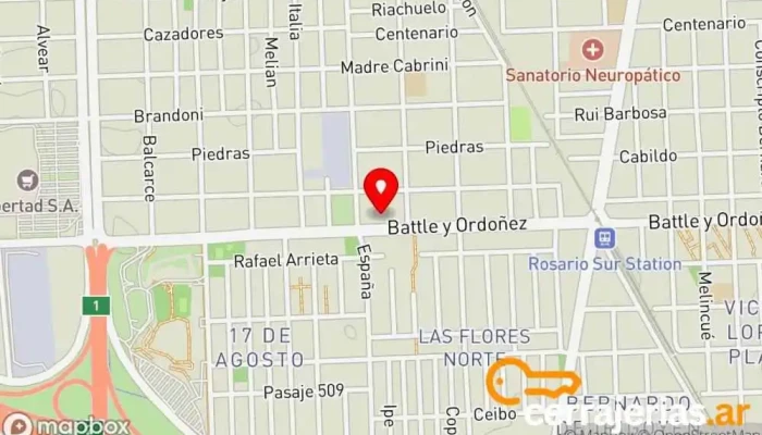 mapa de La Nueva - Vidrios y Aberturas Tienda de cristales, Ventana de aluminio, Fábrica de puertas, Proveedor de puertas, Cristalero, Tienda de ventanas de plástico en Rosario