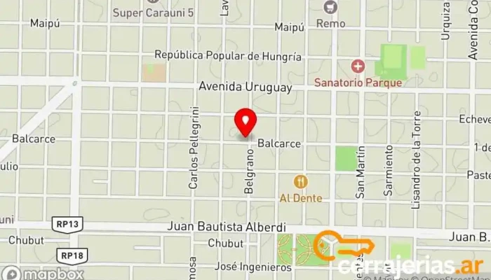 mapa de La Puerta Al Sol  en Villa Angela