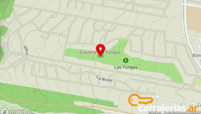 mapa de Las Yungas Golf & Country Club Urbanización, Campo de golf en Yerba Buena