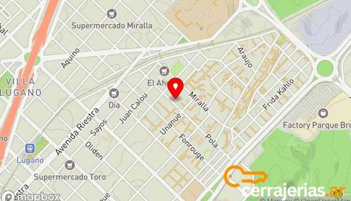 mapa de LLAVES CODIFICADAS LUGANO PINCODE Oficinas de empresa en EOF
