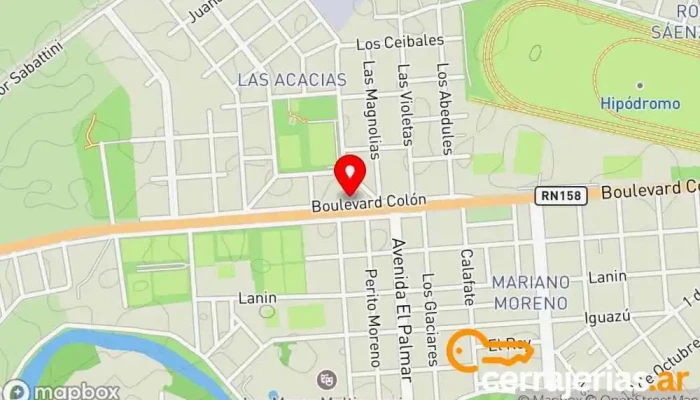 mapa de LPG Aberturas Fábrica de puertas en Villa María