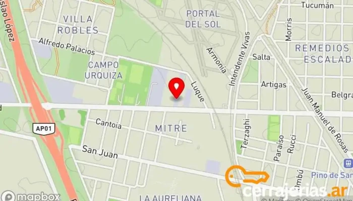 mapa de Luhmann Aberturas Ventana de aluminio en San Lorenzo