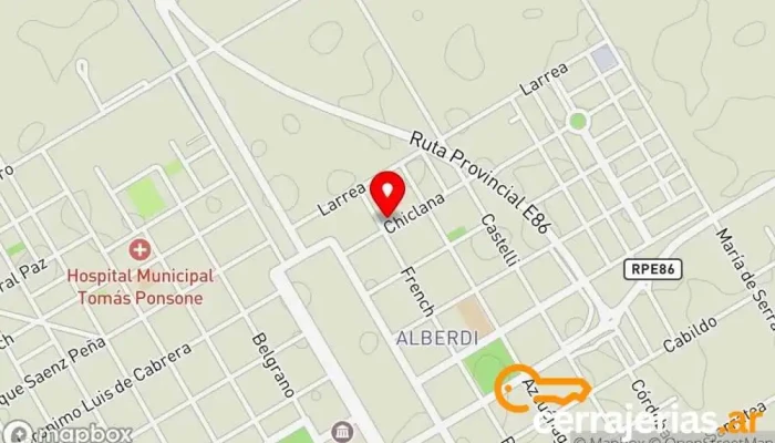 mapa de Luis Andres Carpinteria Carpintero en Coronel Moldes