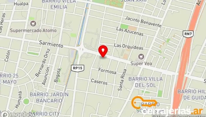 mapa de MADDIO Proveedor de materiales de construcción, Contratista de alambradas en Godoy Cruz