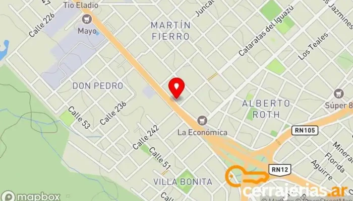mapa de Maderas del Litoral Establecimiento de venta de madera en Garupa