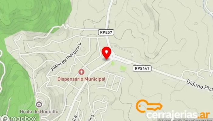 mapa de Maderas Garupa Establecimiento de venta de madera en Unquillo