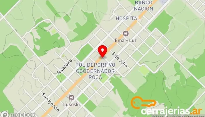 mapa de Maderas llella Carpintero en Gdor. Roca