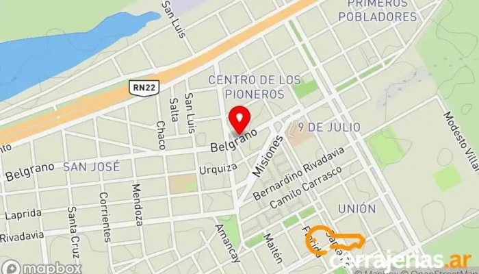mapa de Maderas Senillosa  en Senillosa
