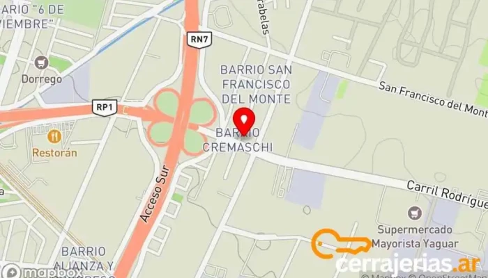 mapa de MALUCAS MOBILIARIO Fábrica de muebles en Godoy Cruz