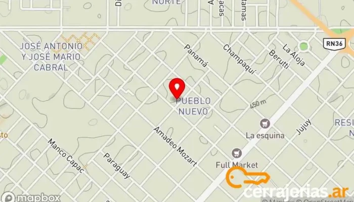 mapa de Marzari Automatizaciones Electricidad Comercio en Río Cuarto
