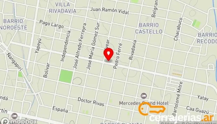 mapa de Materiales Avenida Ferretería en Mercedes