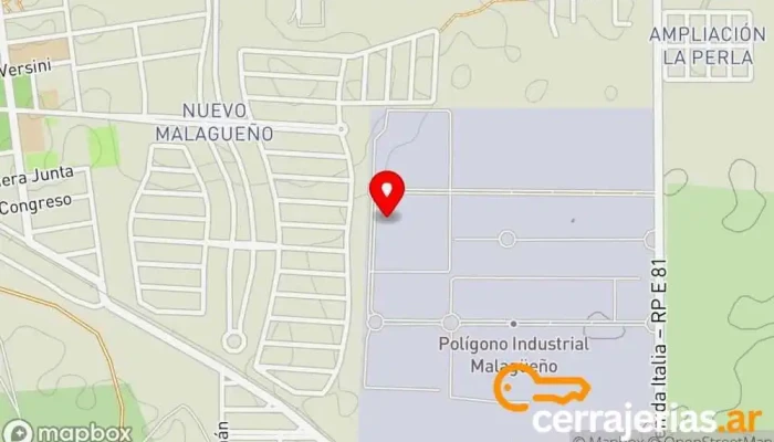 mapa de Matteucci, Puertas Fábrica de puertas en Malagueño
