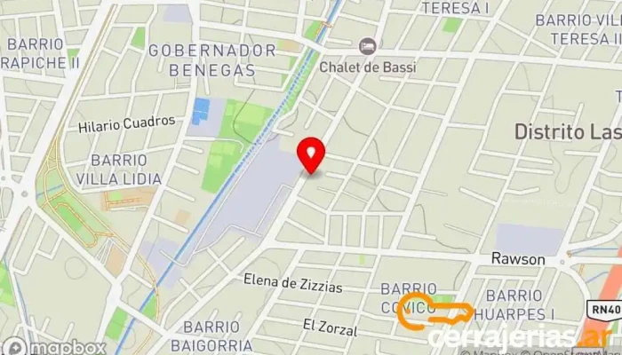 mapa de Mds Aberturas Proveedor de ventanas en Godoy Cruz