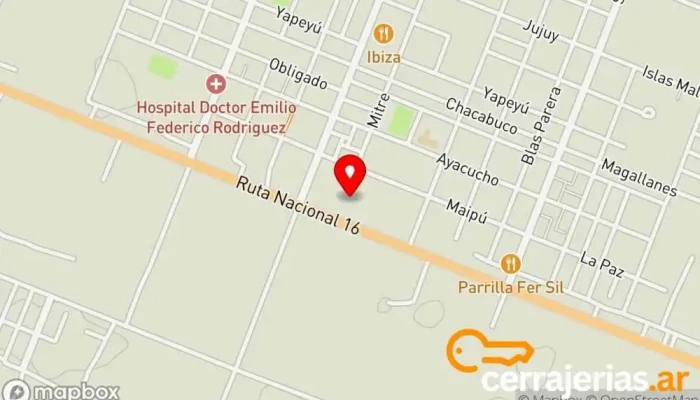 mapa de ME Aberturas Algarrobo Centro comercial en Quitilipi