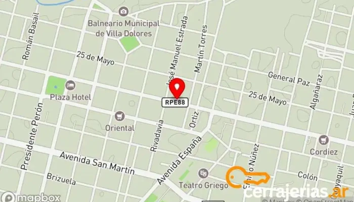 mapa de Megatek  en Villa Dolores