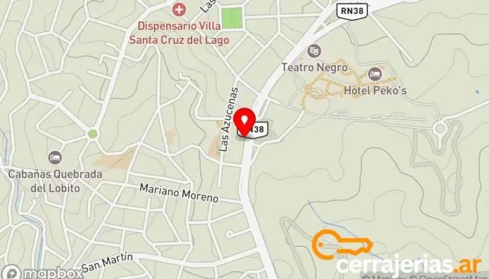 mapa de Megatron Aberturas Tienda de materiales para la construcción, Proveedor de marcos de aluminio, Ventana de aluminio, Fábrica de puertas, Proveedor de puertas, Tienda de artículos para barbacoas, Proveedor de equipos de calefacción en Villa Carlos Paz