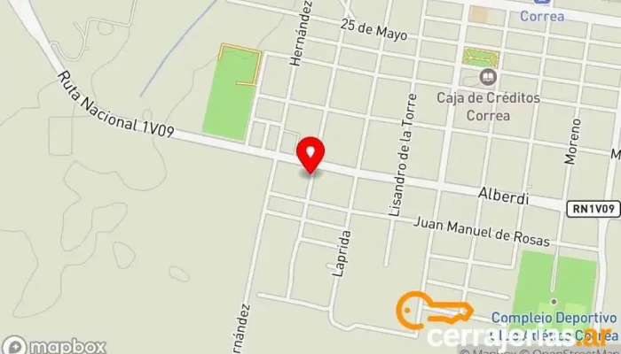 mapa de Metalcor srl Fábrica de puertas en Correa