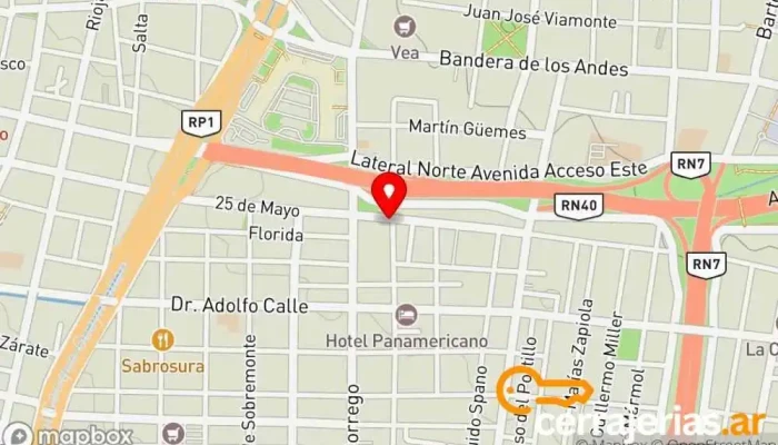 mapa de Metales Roma Tienda de materiales para la construcción en Dorrego