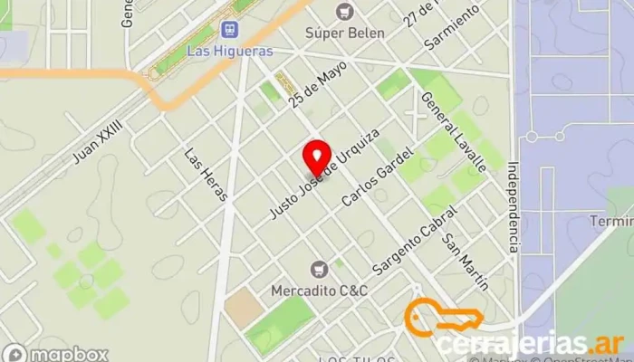 mapa de Metalúrgica Bol GiR Herrero en Río Cuarto