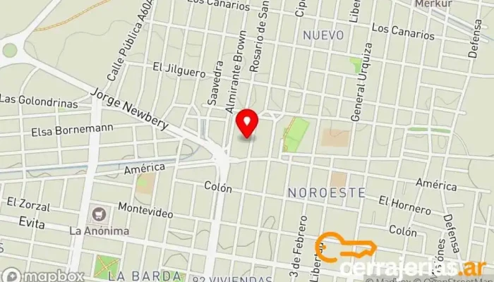 mapa de Metalúrgica Rivero Soldador, Herrero en Gral. Roca