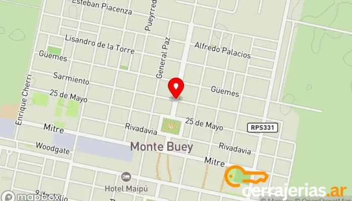 mapa de Monte Buey  en Monte Buey