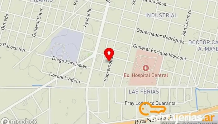 mapa de Muebles Gacela Fábrica de muebles, Tienda de muebles en Río Cuarto