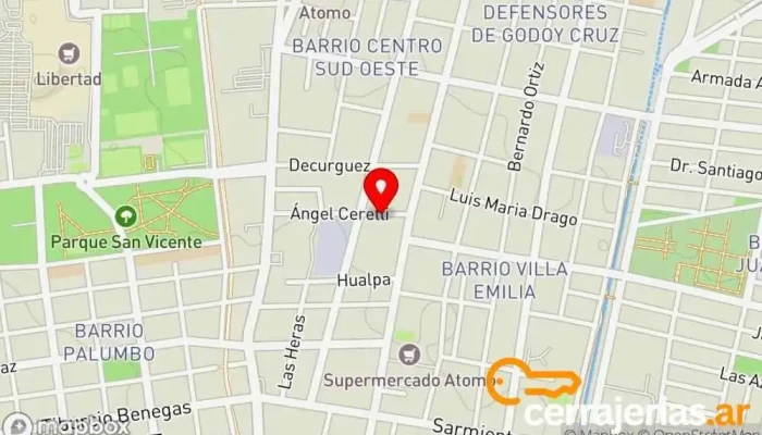 mapa de Muebles Jaenisch Carpintero en Godoy Cruz