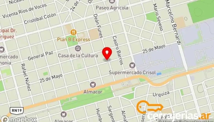 mapa de Muebles Mar-gla Tienda de muebles en Arroyito