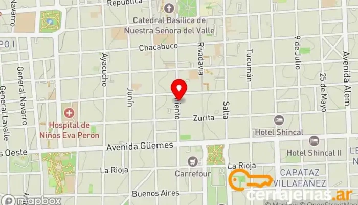mapa de Municipalidad De S F Del Valle De Catamarca Oficina de administración municipal en San Fernando del Valle de Catamarca
