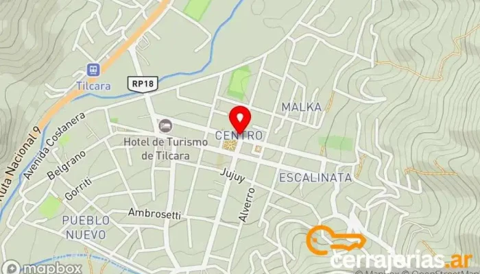 mapa de Nazareno resto bar Restaurante en Tilcara